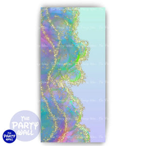 Aesthetic Gold - Funda para mampara de punta redonda o rectangular Mampara de punta redonda