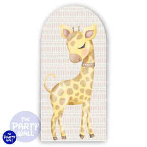 Animalitos Boho - Funda para mampara de punta redonda o rectangular Mampara de punta redonda