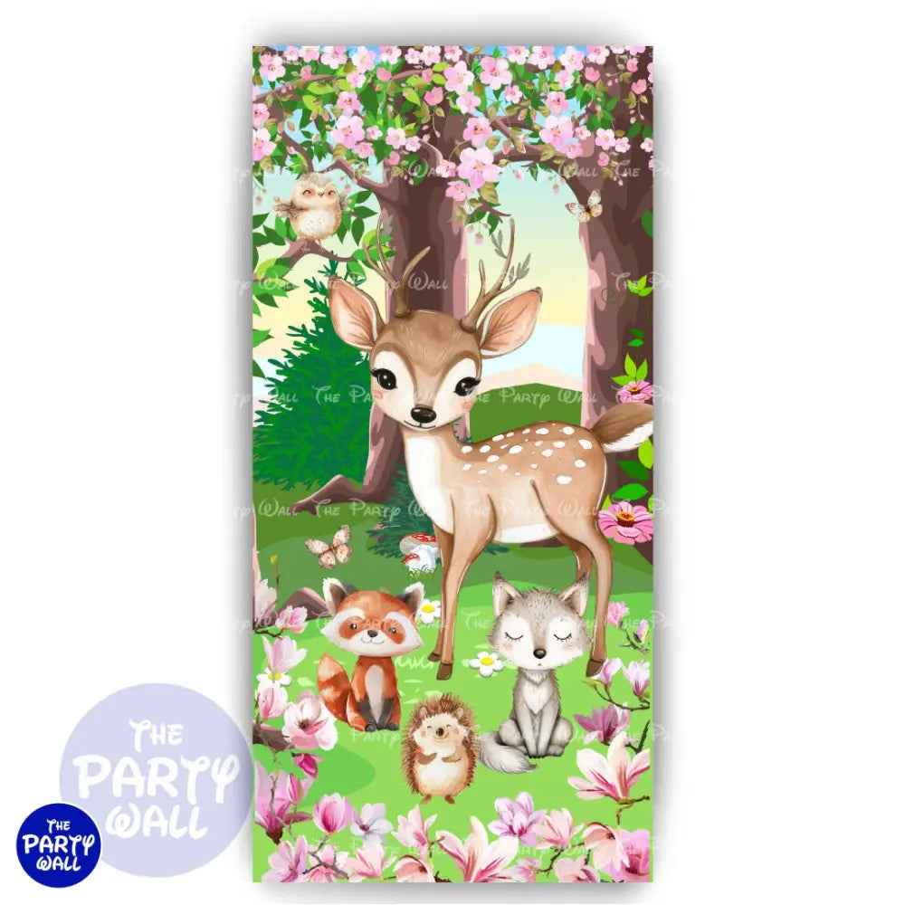 Animalitos del Bosque Cute - Funda para mampara de punta redonda o rectangular Mampara de punta redonda