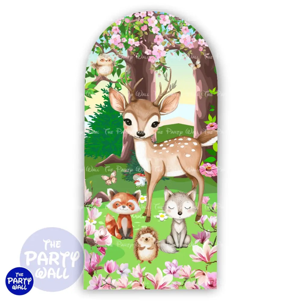 Animalitos del Bosque Cute - Funda para mampara de punta redonda o rectangular Mampara de punta redonda