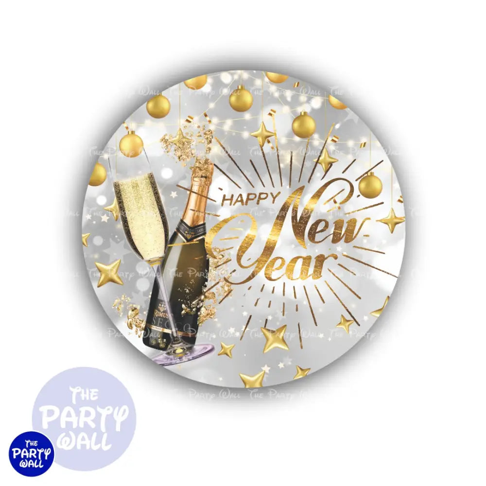 Año Nuevo - Funda para mampara circular Circular