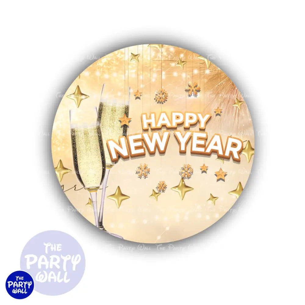 Año Nuevo - Funda para mampara circular Circular