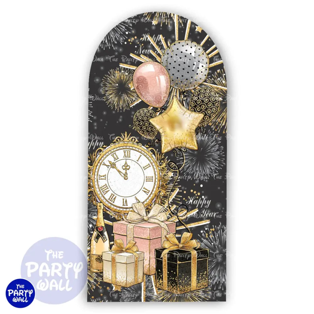 Año Nuevo - Funda para mampara de punta redonda o rectangular Mampara de punta redonda