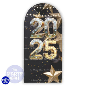 Año Nuevo - Funda para mampara de punta redonda o rectangular Mampara de punta redonda