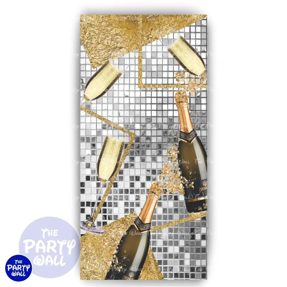 Año Nuevo - Funda para mampara de punta redonda o rectangular Mampara de punta redonda