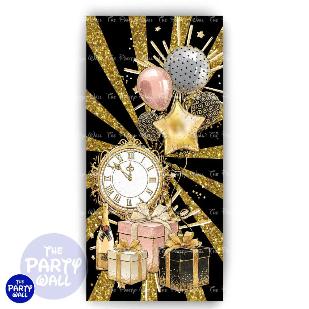 Año Nuevo - Funda para mampara de punta redonda o rectangular Mampara de punta redonda