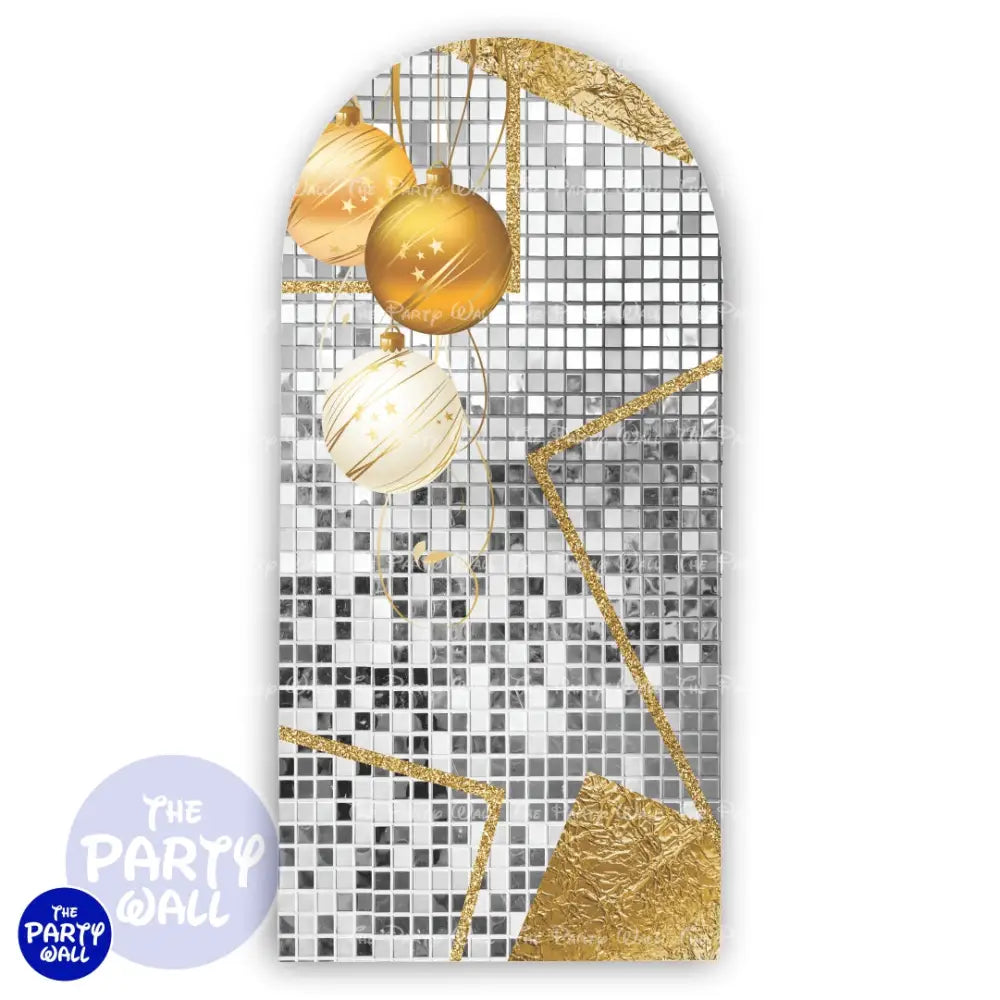 Año Nuevo - Funda para mampara de punta redonda o rectangular Mampara de punta redonda