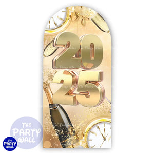 Año Nuevo - Funda para mampara de punta redonda o rectangular Mampara de punta redonda