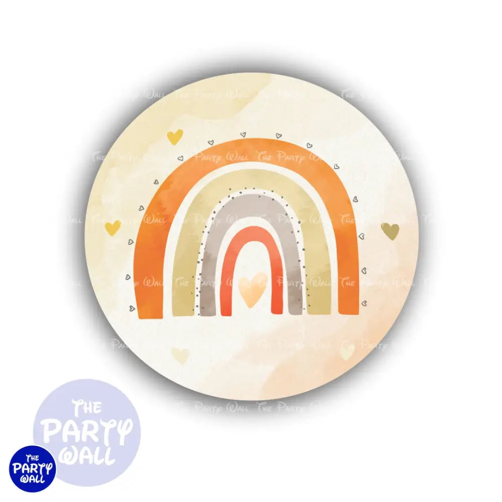 Arcoíris Boho - Funda para mampara circular Circular