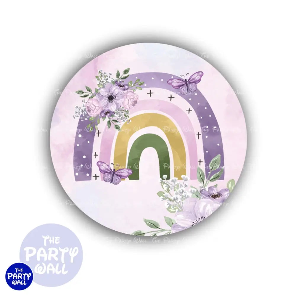 Arcoíris Boho - Funda para mampara circular Circular