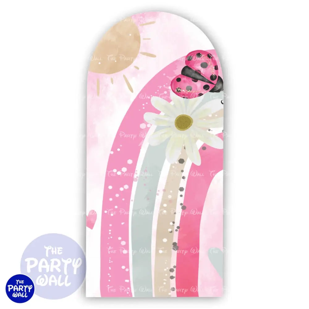 Arcoíris Boho - Funda para mampara de punta redonda o rectangular Mampara de punta redonda