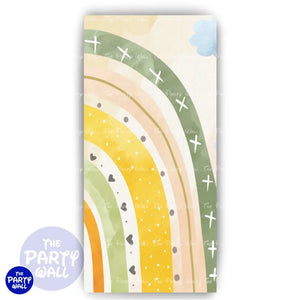 Arcoíris Boho - Funda para mampara de punta redonda o rectangular Mampara de punta redonda