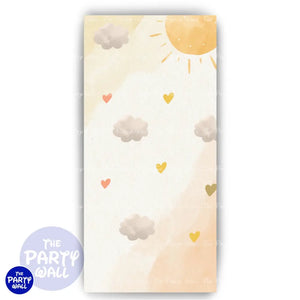 Arcoíris Boho - Funda para mampara de punta redonda o rectangular Mampara de punta redonda