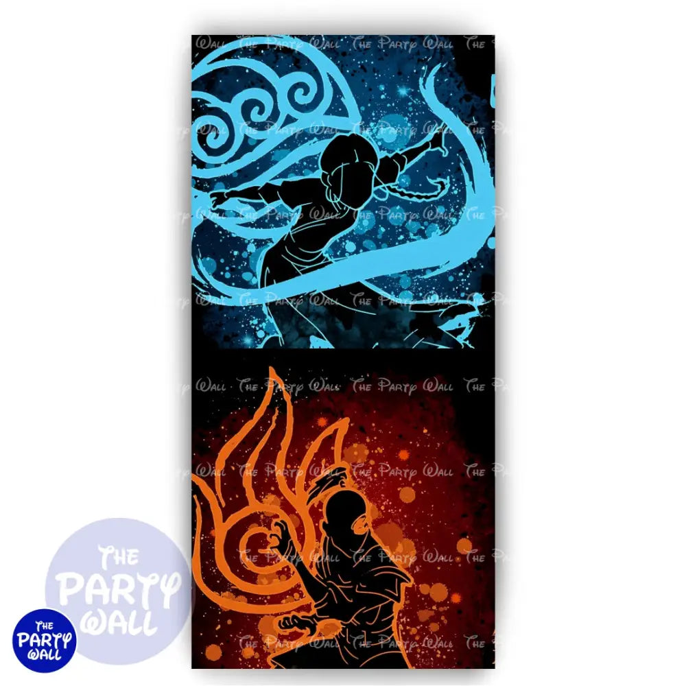 Avatar La Leyenda de Aang - Funda para mampara de punta redonda o rectangular Mampara de punta redonda