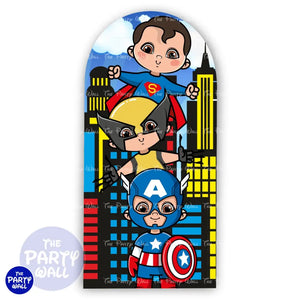 Avengers - Funda para mampara de punta redonda o rectangular Mampara de punta redonda