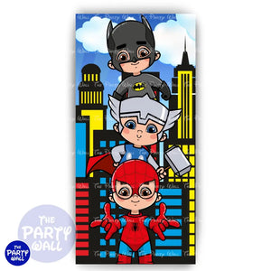 Avengers - Funda para mampara de punta redonda o rectangular Mampara de punta redonda