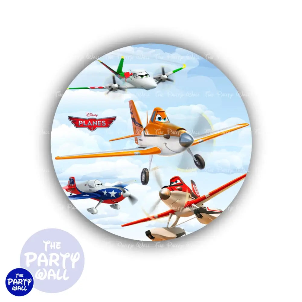 Aviones - Funda para mampara circular Circular