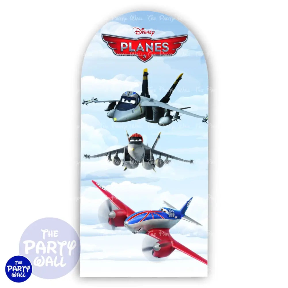 Aviones - Funda para mampara de punta redonda o rectangular Mampara de punta redonda