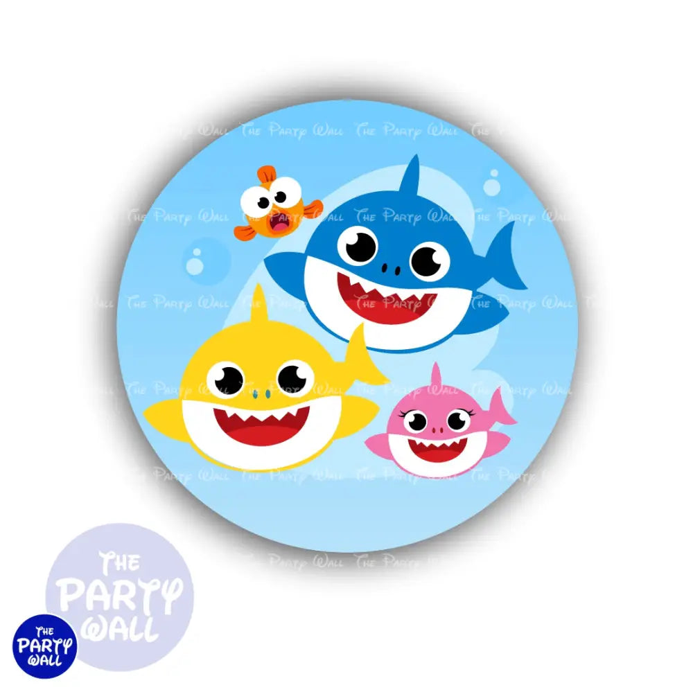Baby Shark - Funda para mampara circular