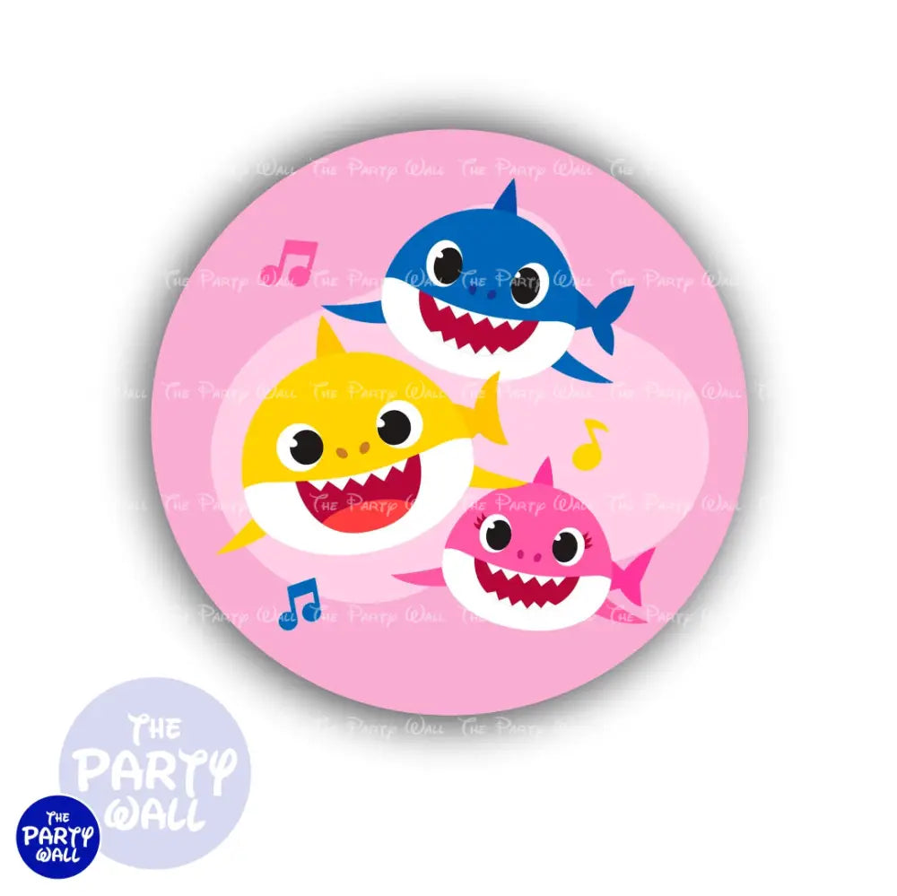 Baby Shark - Funda para mampara circular