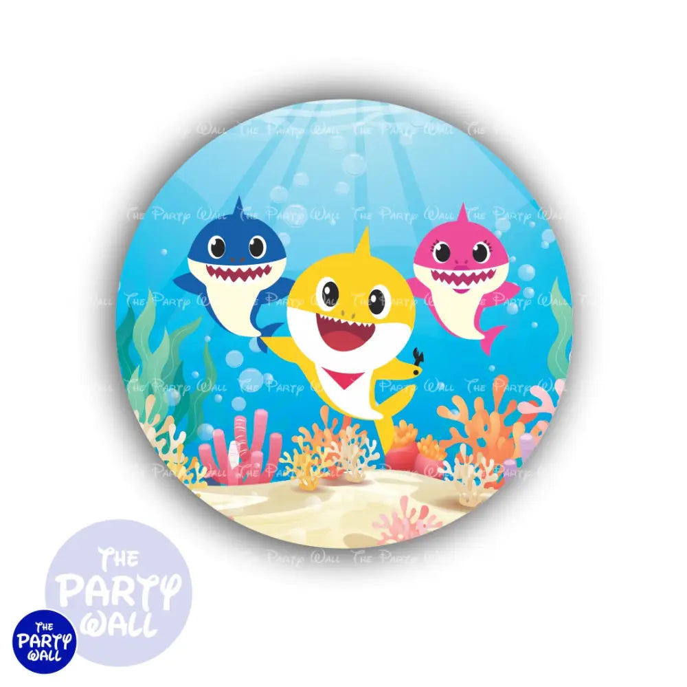 Baby Shark - Funda para mampara circular Circular