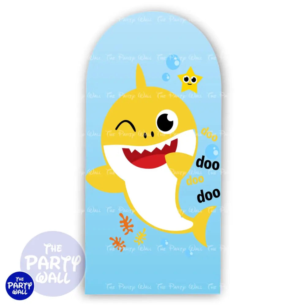 Baby Shark - Funda para mampara de punta redonda o rectangular Mampara de punta redonda