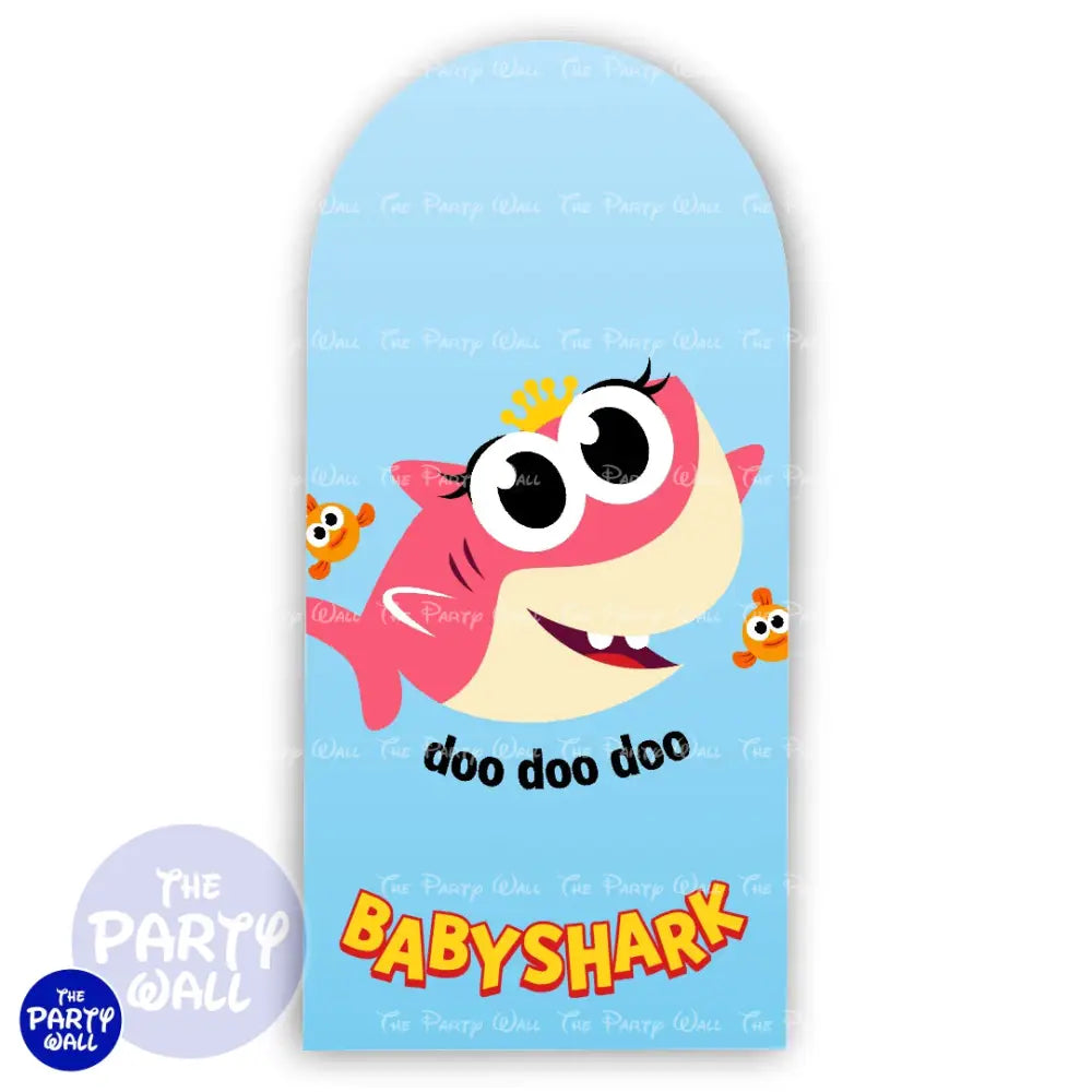 Baby Shark - Funda para mampara de punta redonda o rectangular Mampara de punta redonda