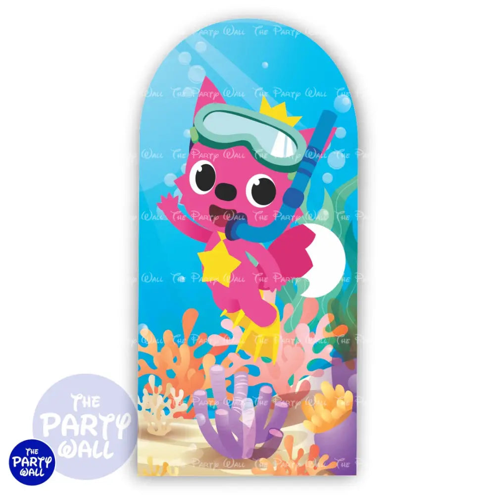 Baby Shark - Funda para mampara de punta redonda o rectangular Mampara de punta redonda