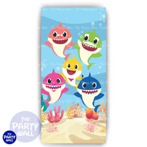 Baby Shark - Funda para mampara de punta redonda o rectangular Mampara de punta redonda