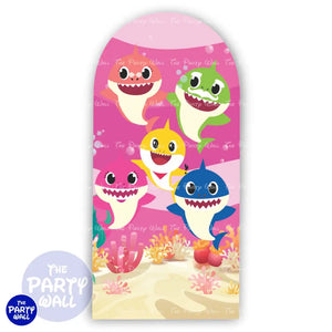 Baby Shark - Funda para mampara de punta redonda o rectangular Mampara de punta redonda