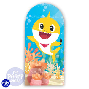 Baby Shark - Funda para mampara de punta redonda o rectangular Mampara de punta redonda