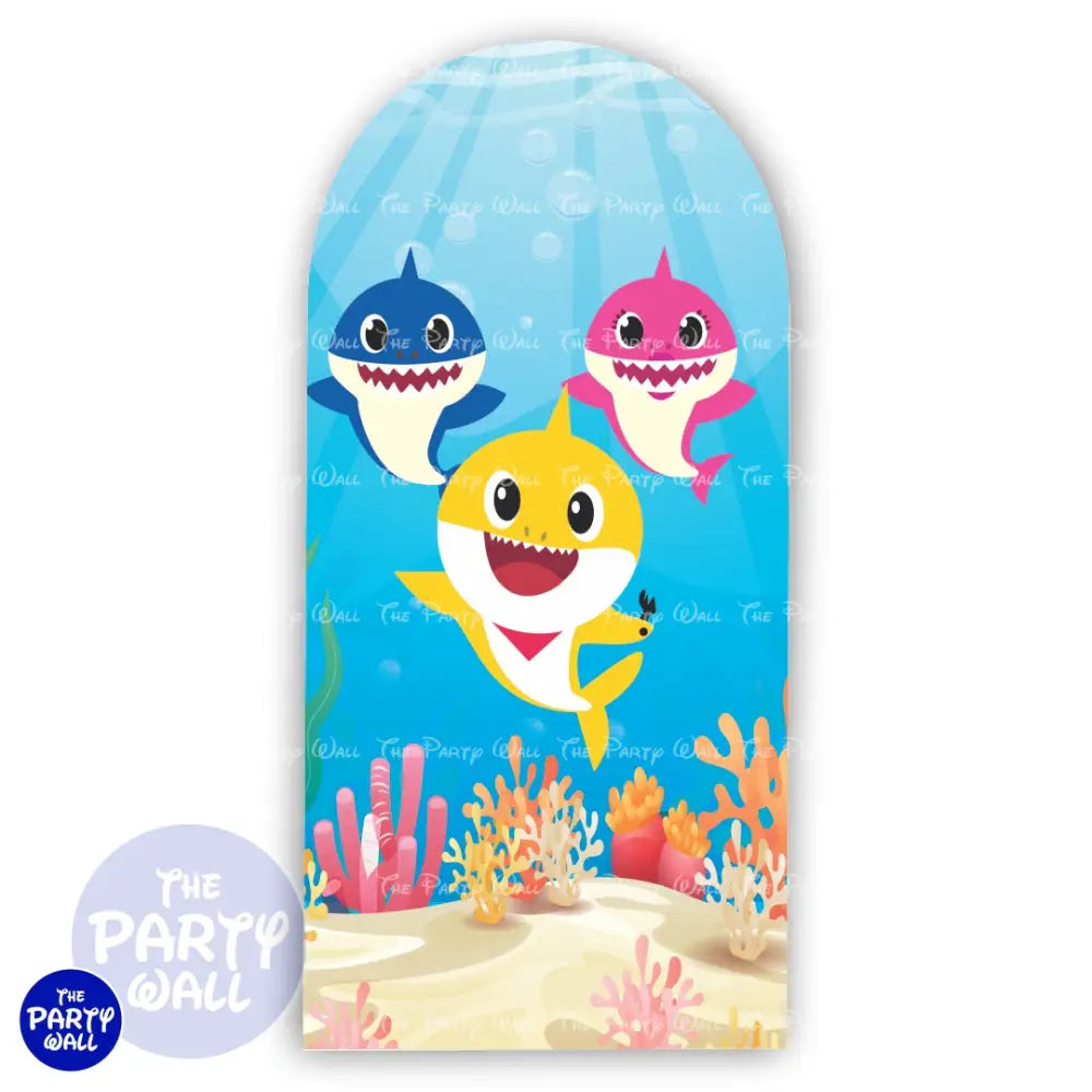 Baby Shark - Funda para mampara de punta redonda o rectangular Mampara de punta redonda