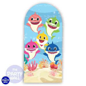 Baby Shark - Funda para mampara de punta redonda o rectangular Mampara de punta redonda