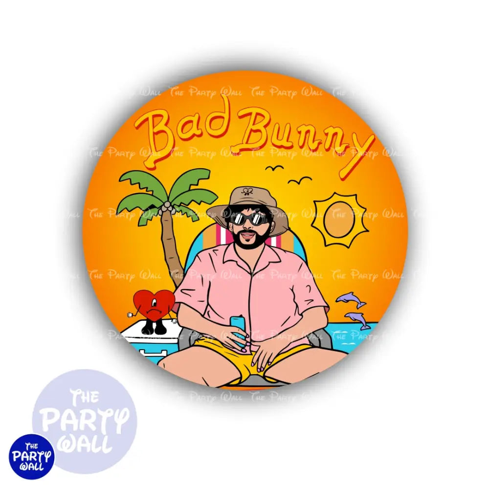 Bad Bunny - Funda para mampara circular Circular