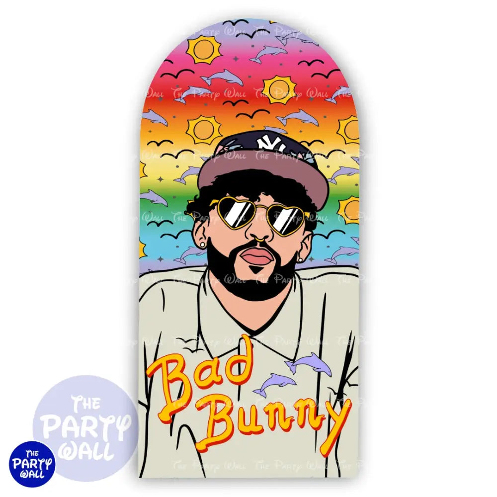 Bad Bunny - Funda para mampara de punta redonda o rectangular Mampara de punta redonda