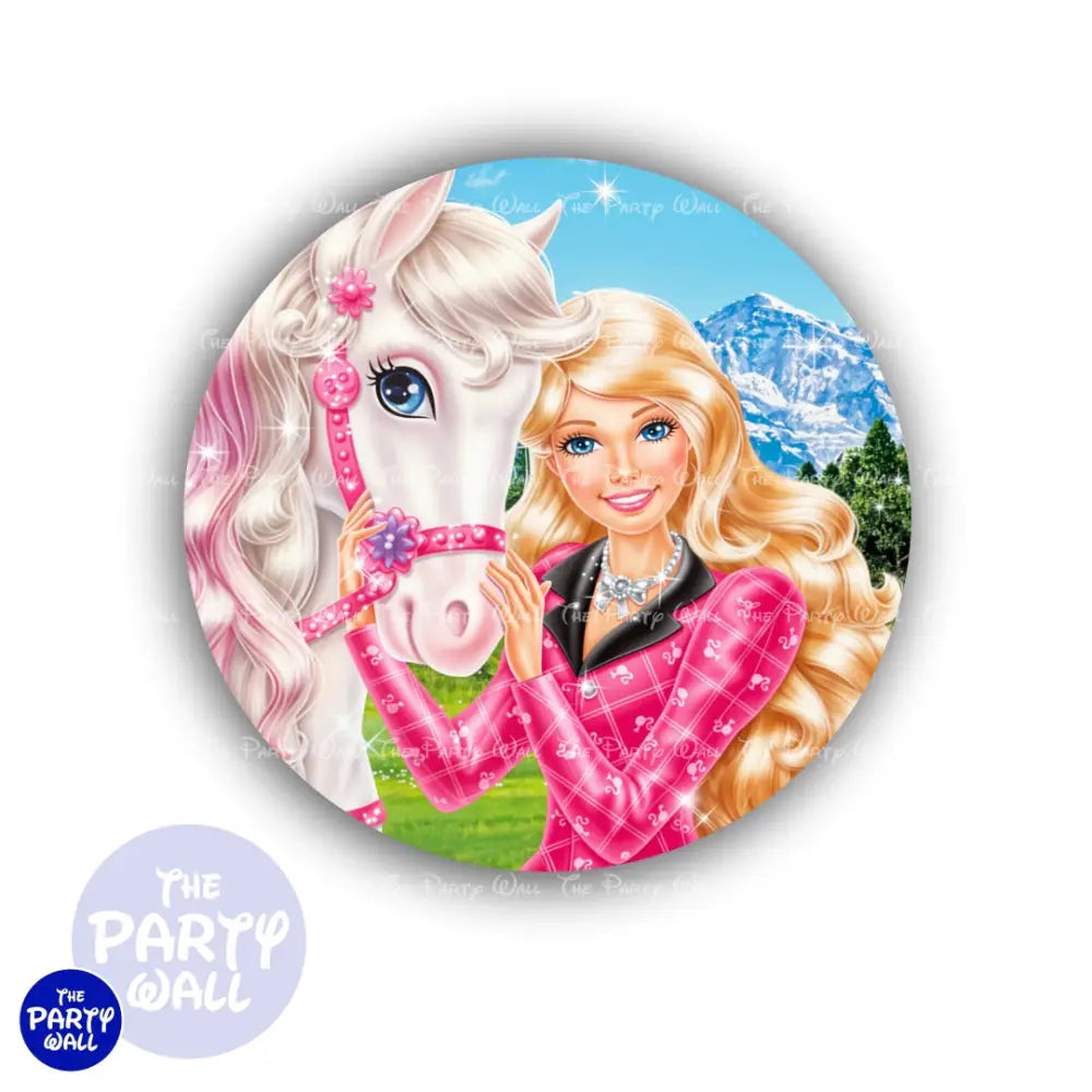 Barbie - Funda para mampara circular Circular