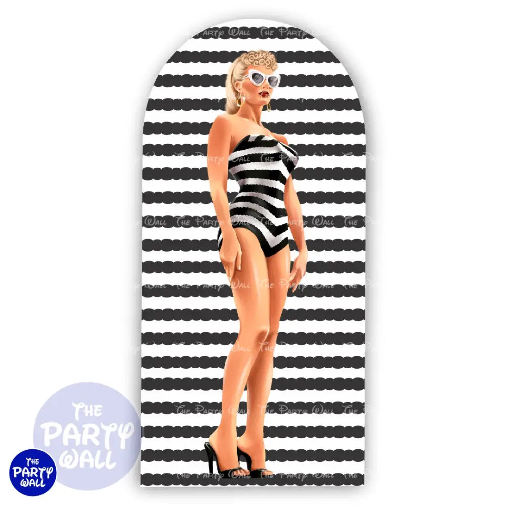 Barbie - Funda para mampara de punta redonda o rectangular Mampara de punta redonda