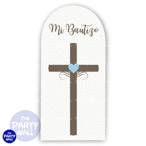 Bautizo - Funda para mampara de punta redonda o rectangular Mampara de punta redonda