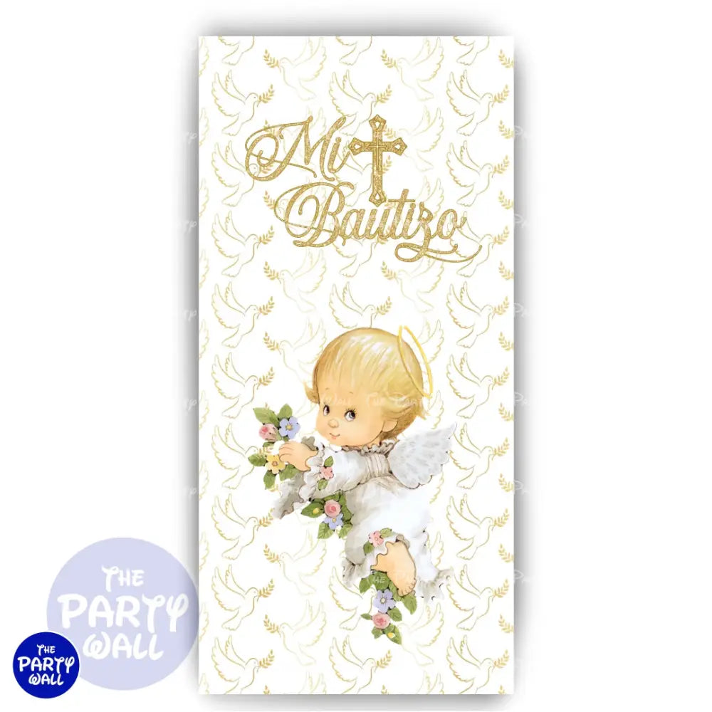 Bautizo - Funda para mampara de punta redonda o rectangular Mampara de punta redonda