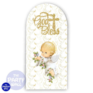 Bautizo - Funda para mampara de punta redonda o rectangular Mampara de punta redonda