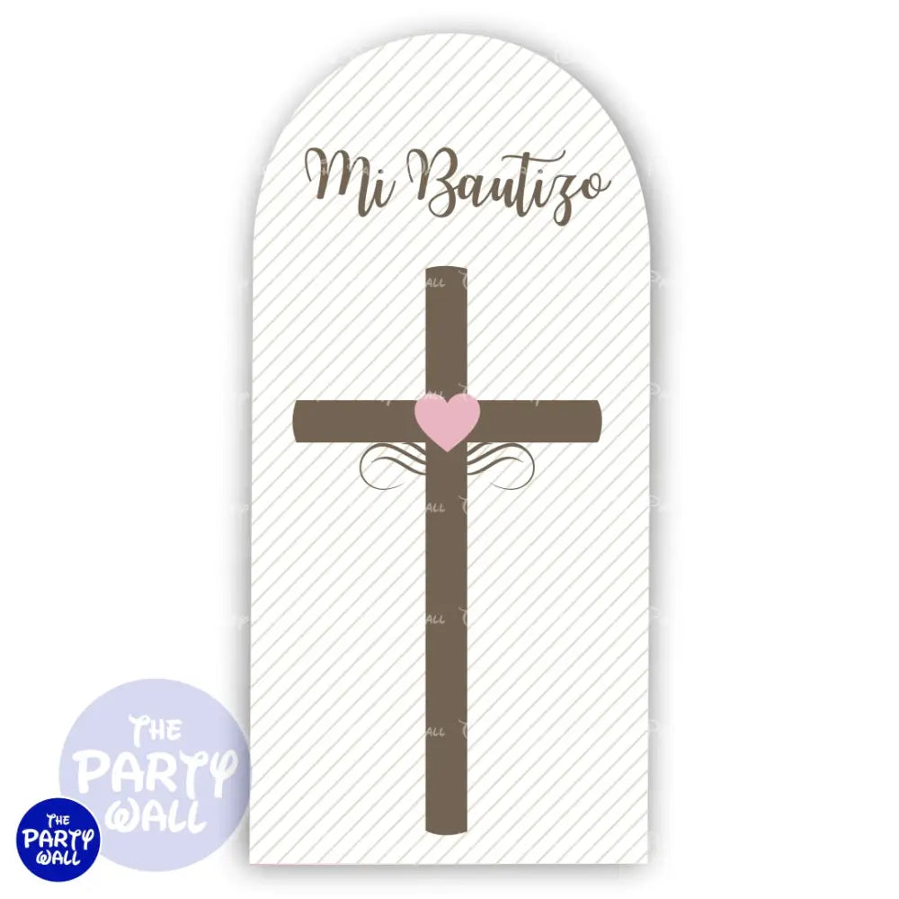 Bautizo - Funda para mampara de punta redonda o rectangular Mampara de punta redonda