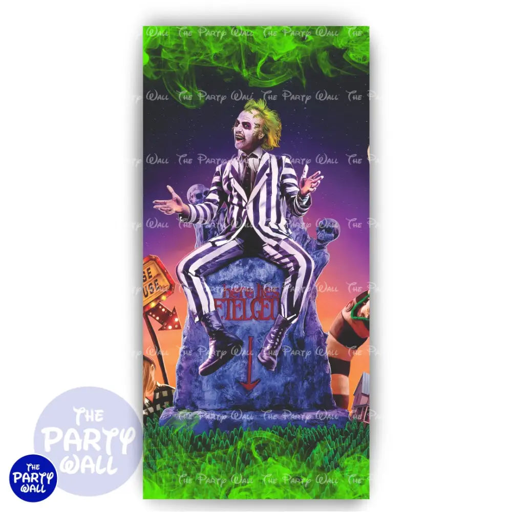 Beetlejuice - Funda para mampara de punta redonda o rectangular Mampara de punta redonda