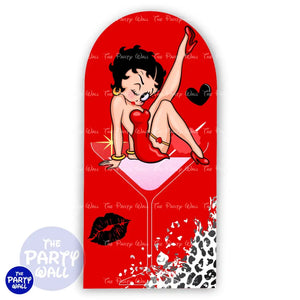 Betty Boop - Funda para mampara de punta redonda o rectangular Mampara de punta redonda