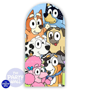 Bluey - Funda para mampara de punta redonda o rectangular Mampara de punta redonda