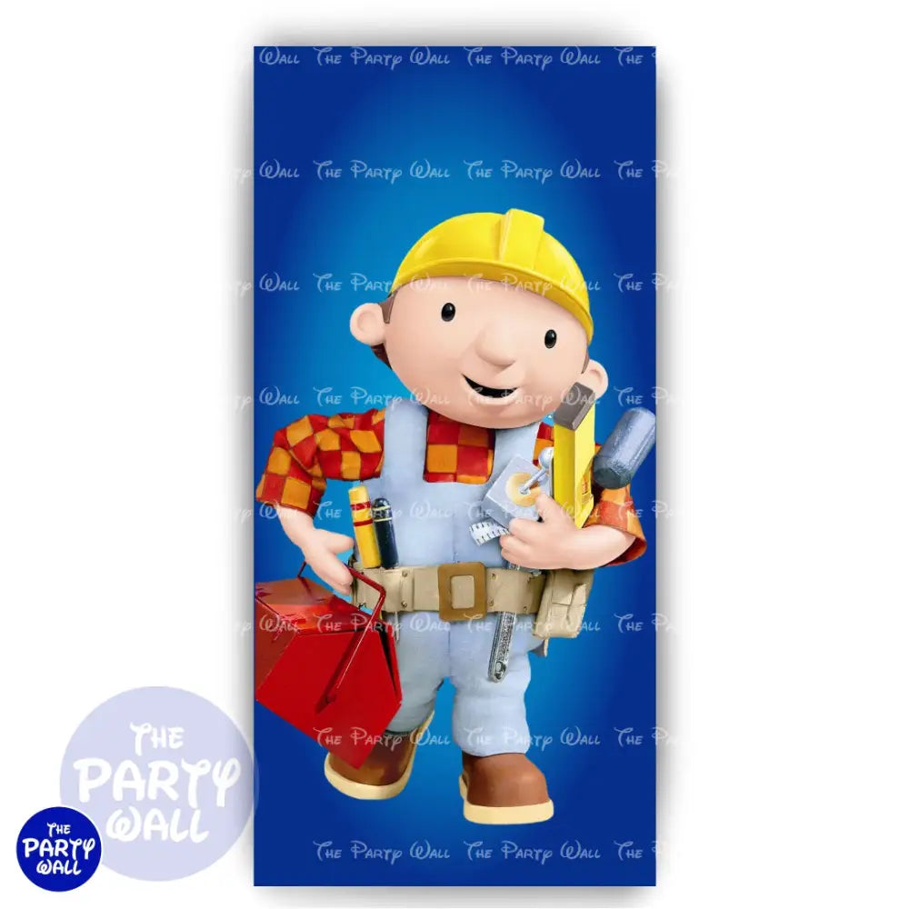 Bob el Constructor - Funda para mampara de punta redonda o rectangular Mampara de punta redonda