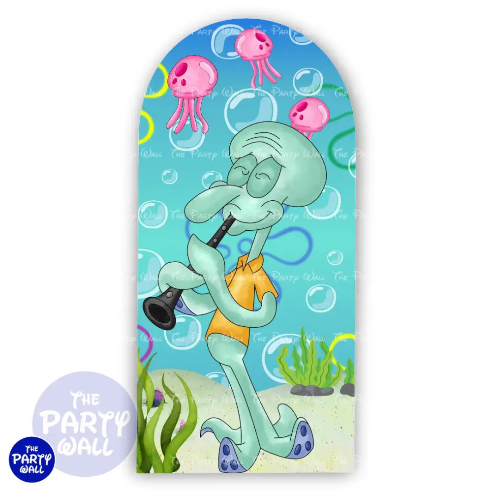 Bob Esponja - Funda para mampara de punta redonda o rectangular Mampara de punta redonda