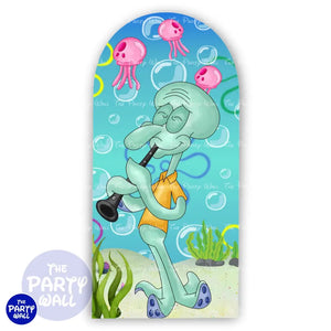 Bob Esponja - Funda para mampara de punta redonda o rectangular Mampara de punta redonda