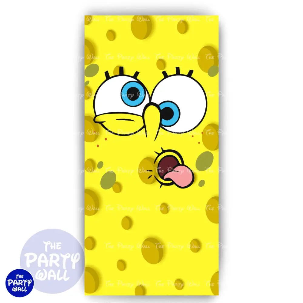 Bob Esponja - Funda para mampara de punta redonda o rectangular Mampara de punta redonda