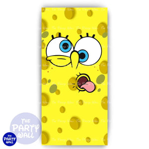 Bob Esponja - Funda para mampara de punta redonda o rectangular Mampara de punta redonda