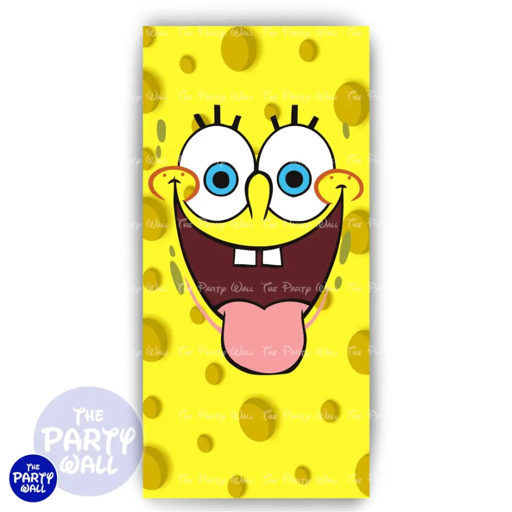 Bob Esponja - Funda para mampara de punta redonda o rectangular Mampara de punta redonda